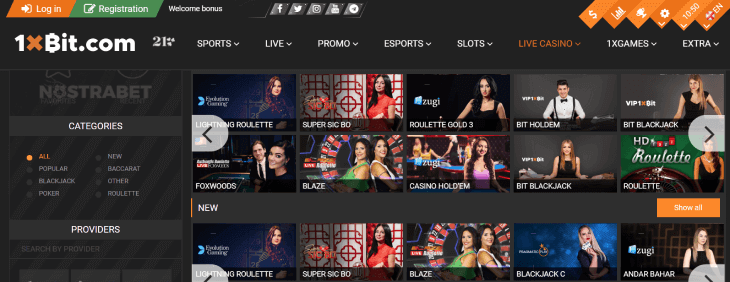 1xBit Live Casino