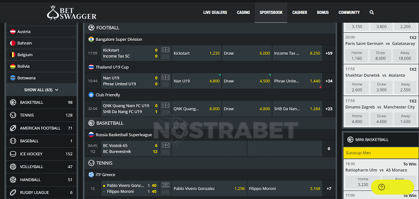 Sportsbook at Betswagger