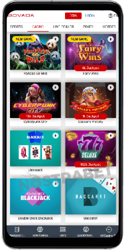 Bovada mobile casino