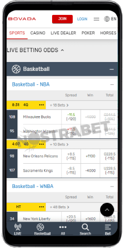 Bovada Mobile Sportsbook