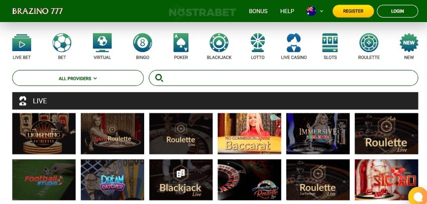 Brazino777 Casino Live Games