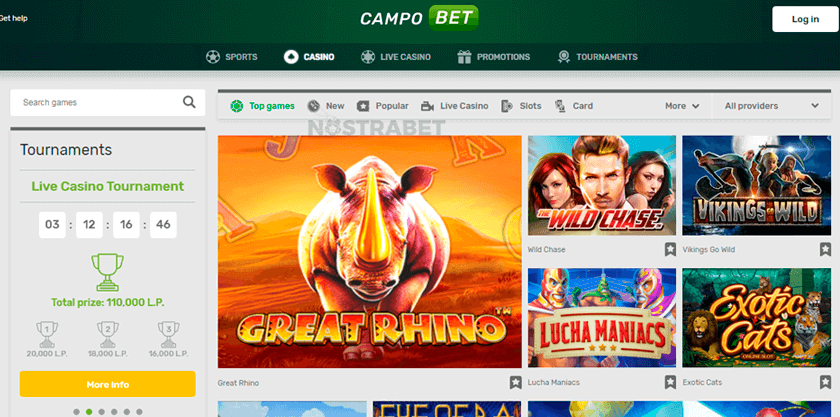 Campobet casino section