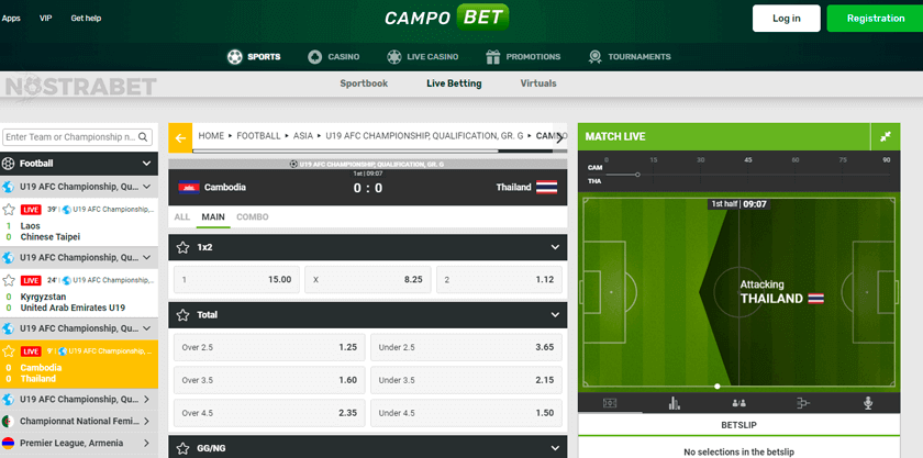 live betting in Campobet