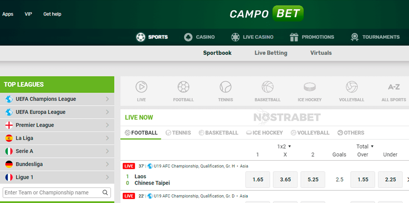 Campobet sports section